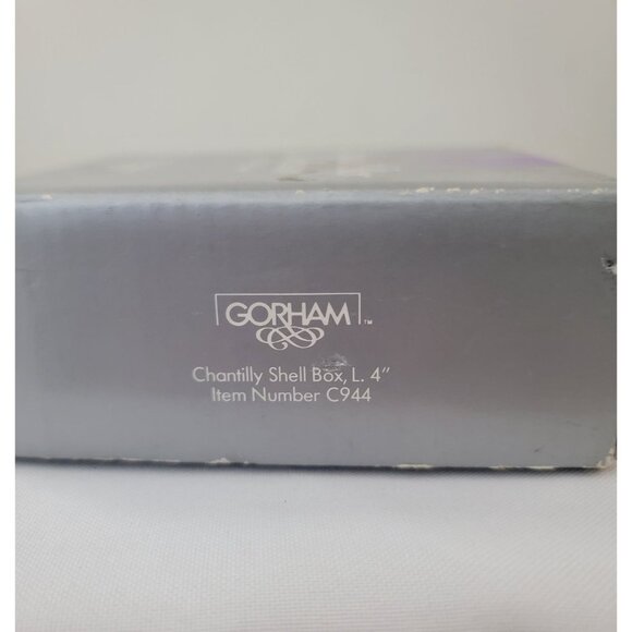 Gorham Chantilly Shell Trinket Box 4" Full Lead Crystal West Germany - Picture 7 of 9